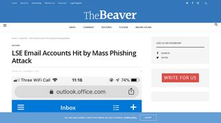 
                            9. LSE Email Accounts Hit by Mass Phishing Attack - The Beaver Online