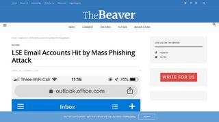 
                            12. LSE Email Accounts Hit by Mass Phishing Attack - The Beaver Online