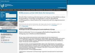 
                            2. LSG - Willkommen auf der LSG Seite für Interpreten