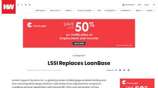 
                            12. LSSI Replaces LoanBase - HousingWire