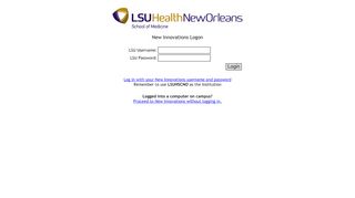 
                            8. LSU New-Innovations Login - LSU School of Medicine