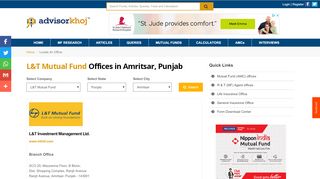 
                            13. L&T Mutual Fund Amritsar office, Mutual Fund companies in India ...