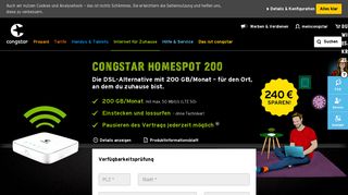 
                            5. LTE für Zuhause: congstar Homespot 200 | congstar