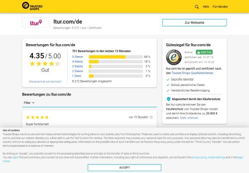
                            7. ltur.de Bewertungen & Erfahrungen | Trusted Shops