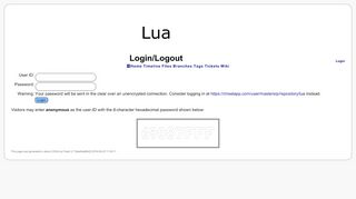 
                            8. Lua: Login/Logout - Chiselapp