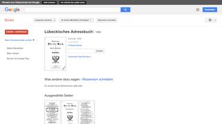 
                            13. Lübeckisches Adressbuch: 1858 - Google Books-Ergebnisseite