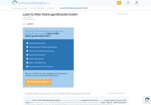 
                            13. Lubin & Hiller Elektrogroßhandel GmbH - Online-Handelsregister