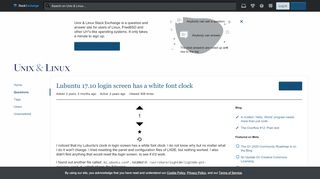 
                            9. Lubuntu 17.10 login screen has a white font clock - Unix & Linux ...