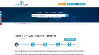 
                            7. LUCAS INDIAN SERVICE LIMITED - Company, directors and contact ...