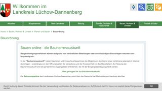 
                            11. Lüchow-Dannenberg - Bauen online - die Bauherrenauskunft