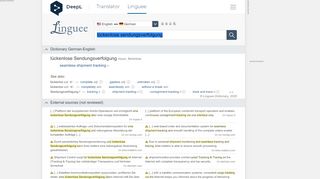 
                            11. lückenlose Sendungsverfolgung - English translation – Linguee