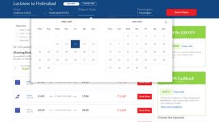 
                            7. Lucknow to Hyderabad Flights - MakeMyTrip