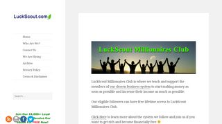 
                            11. LuckScout Millionaires Club - LuckScout.com