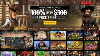 
                            9. Lucky Creek Online Casino | Up To $500 Welcome Bonus | Download ...