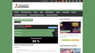 
                            10. Lucky Dino Casino Test | Exklusive 20 Freispiele - NoDepositKings