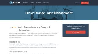 
                            7. Lucky Orange Login Management - Team Password Manager - Bitium