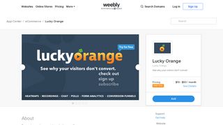 
                            9. Lucky Orange - See why your visitors don't convert - Weebly