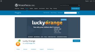 
                            8. Lucky Orange | WordPress.org