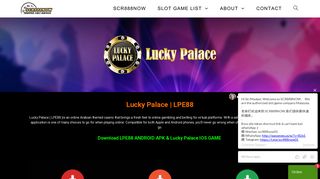 
                            12. Lucky Palace | LPE88 - SCR888NOW