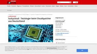 
                            7. luckycloud | Cloudspeicher der überzeugt - FOCUS.de