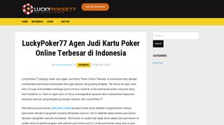 
                            7. LuckyPoker77 Agen Judi Kartu Poker Online Terbesar di Indonesia ...