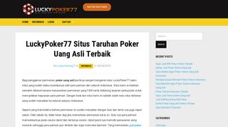 
                            9. LuckyPoker77 Situs Taruhan Poker Uang Asli Terbaik - InfoKartu.Live
