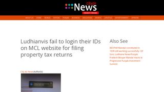
                            10. Ludhianvis fail to login their IDs on MCL website for filing property tax ...