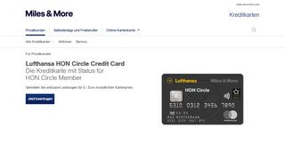 
                            7. Lufthansa HON Circle Credit Card für Privatkunden