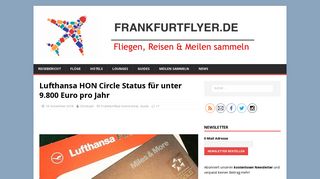 
                            9. Lufthansa HON Circle Status für unter 9.800 Euro pro Jahr ...