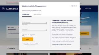 
                            2. Lufthansa iD Registrierung