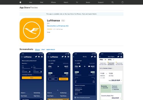 
                            7. Lufthansa on the App Store - iTunes - Apple