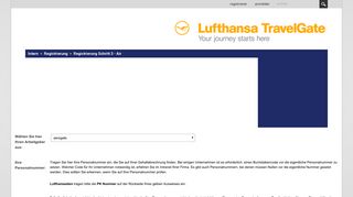 
                            2. Lufthansa TravelGate > Intern > Registrierung > Registrierung Schritt 3 ...