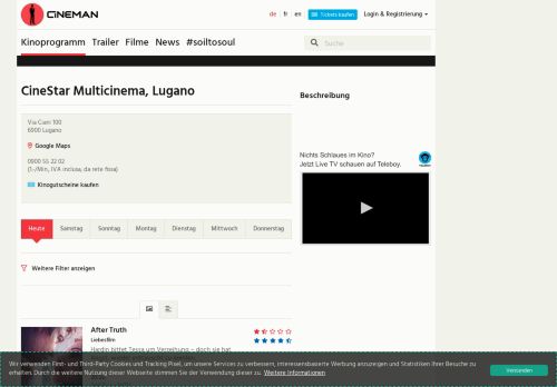 
                            6. Lugano - Kino CineStar Multicinema - Kinoprogramm - Cineman