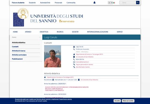 
                            5. Luigi Cerulo | didattica | Università degli Studi del Sannio ... - Unisannio