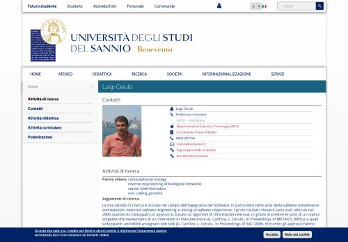 
                            6. Luigi Cerulo | ricerca | Università degli Studi del Sannio di ... - Unisannio