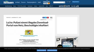 
                            11. Lul.to: Polizei nimmt illegales Download-Portal vom Netz ...