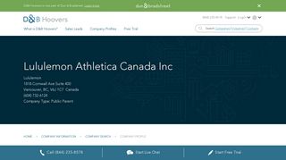 
                            11. Lululemon Athletica Canada Inc Company Profile | Key Contacts ...