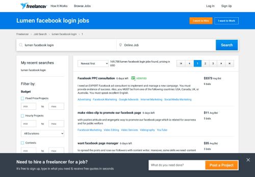 
                            8. Lumen facebook login Jobs, Employment | Freelancer