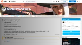 
                            3. Lumerico Guillermo Log In : Overwatch - Reddit