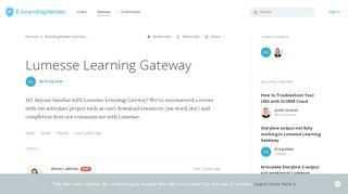 
                            11. Lumesse Learning Gateway - Building Better Courses Discussions - E ...