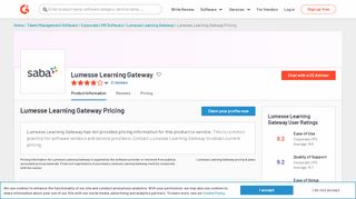 
                            10. Lumesse Learning Gateway Pricing | G2 Crowd