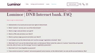 
                            7. Luminor | DNB Internet bank. FAQ | Luminor