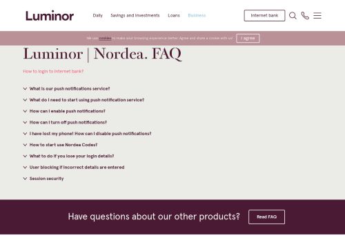 
                            10. Luminor | Nordea. FAQ | Luminor