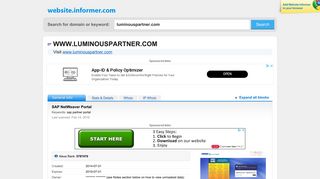 
                            9. luminouspartner.com at WI. SAP NetWeaver Portal - Website Informer