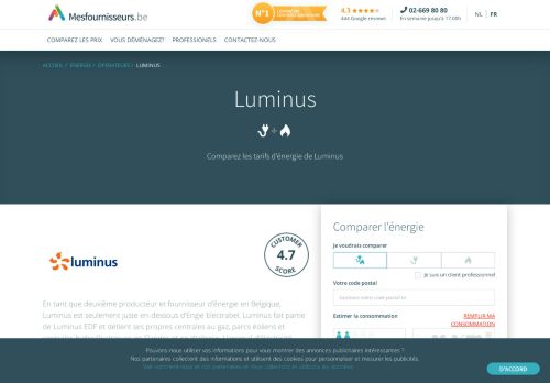 
                            13. Luminus - Fournisseur d'énergie en Belgique - Mesfournisseurs.be