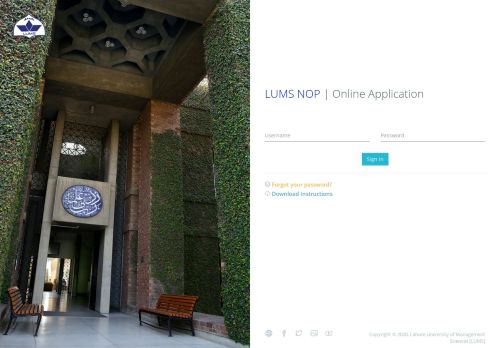 
                            1. LUMS NOP | Online Application