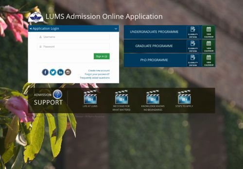 
                            4. LUMS Online Admission
