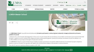
                            11. LUMSA Master School | Università di Roma LUMSA