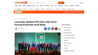 
                            7. Luncurkan Aplikasi OTU Chat, Adly Fairuz Dorong Kreativitas Anak ...