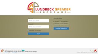 
                            6. Lundbeck Speaker Programs: LSP Login